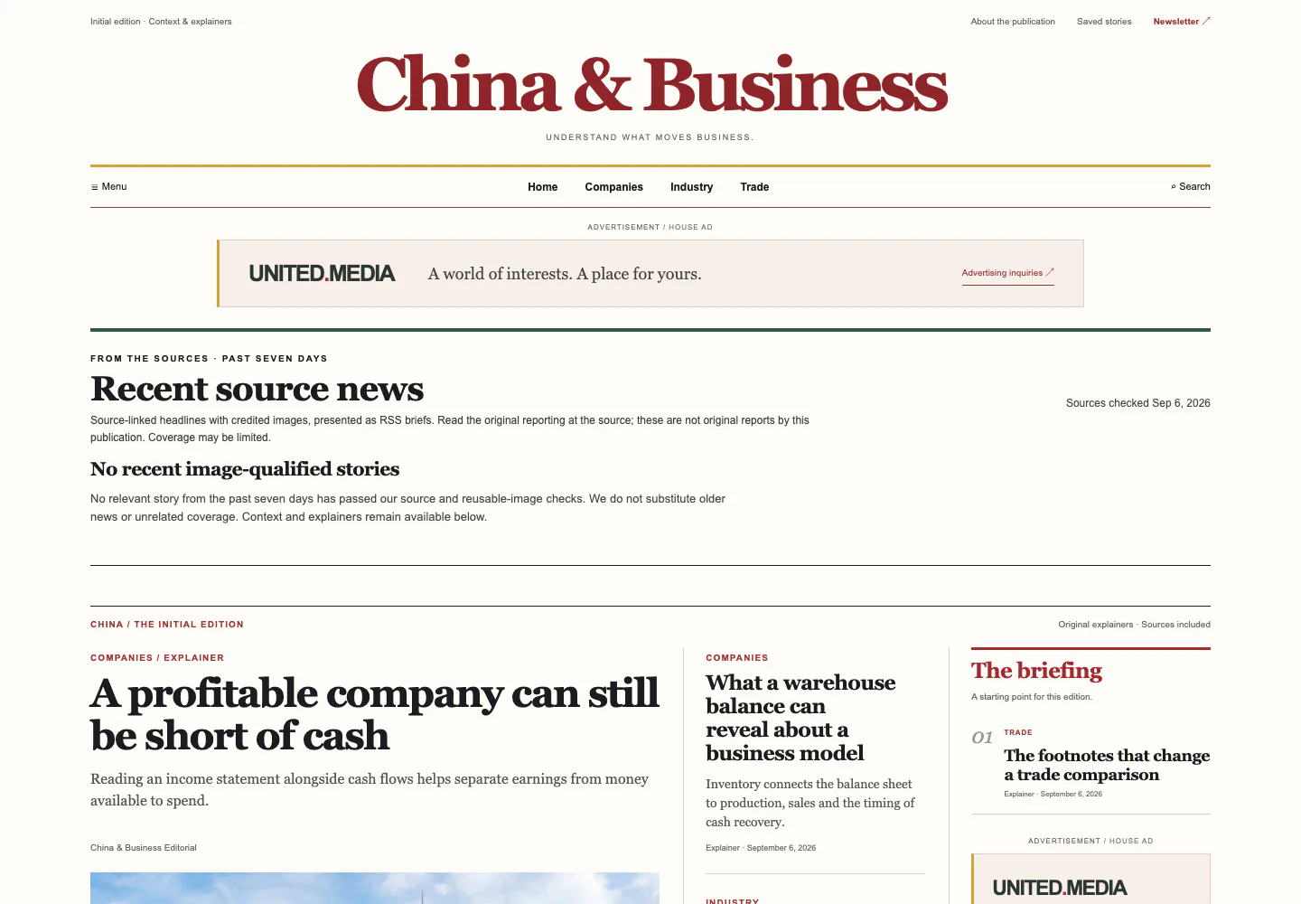 China & Business website screenshot