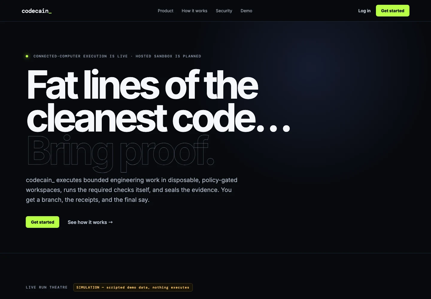 CODECAIN website screenshot