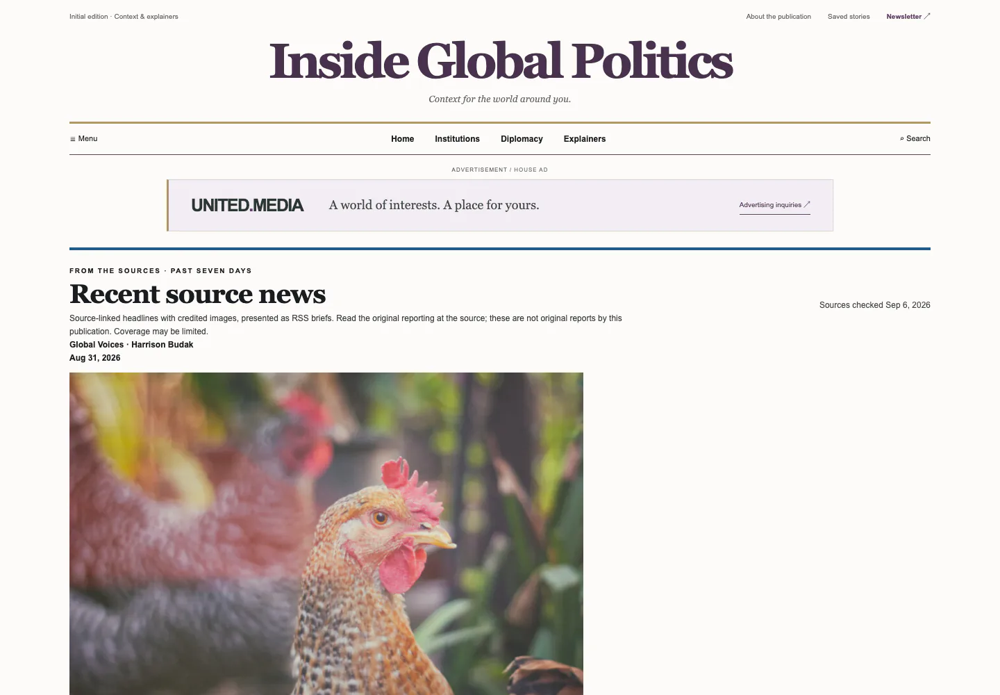 Inside Global Politics website screenshot